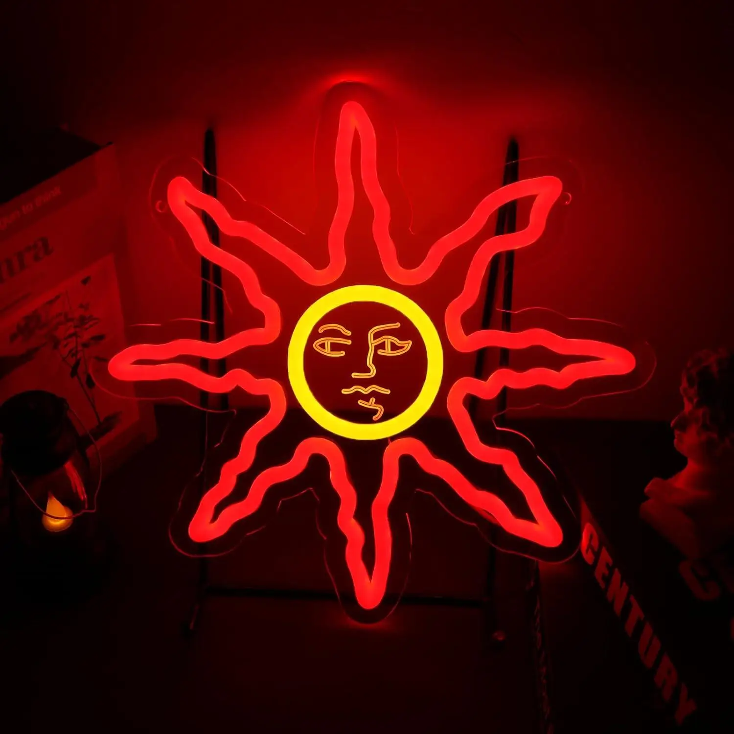 

Неоновая вывеска «Подсолнух» с USB-питанием, диммируемые светодиодные неоновые светильники для игровой комнаты, бара, тики-бара, мужской комнаты, спальни подростков и мальчиков, настенный декор, подарки