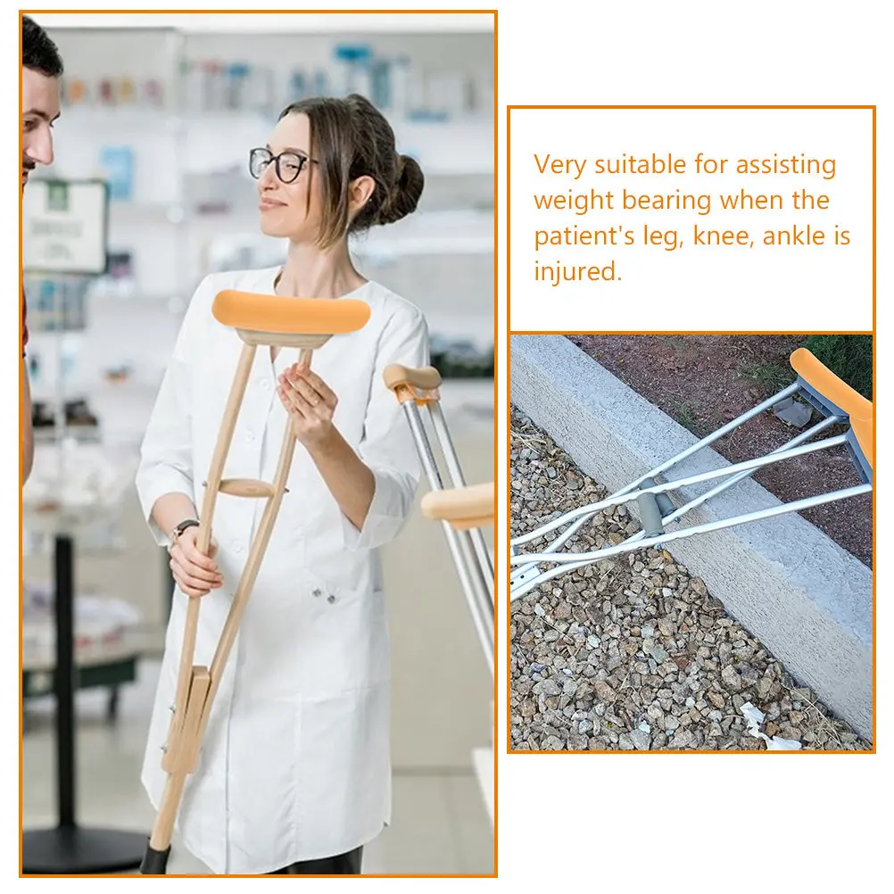 4Pcs Underarm Crutch Pads Comfortable Tpr Cushion Replacement for Arm Crutches Walking Support Crutch Pads Walking