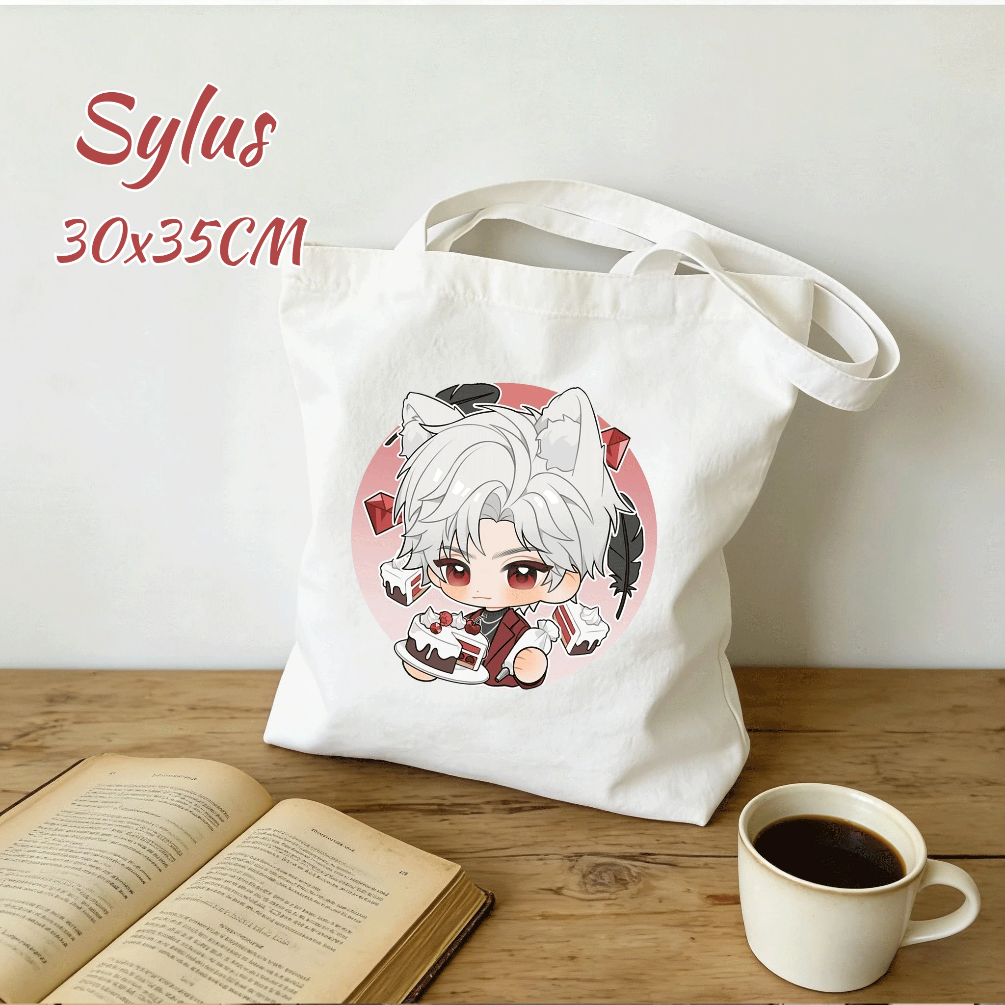 2026 Love and Deepspace 30x35CM Cartoon Canva Bag Sylus Rafayel Zayne Xavier Caleb Anime Cosplay Storage Shoulder Bag Fans Gift
