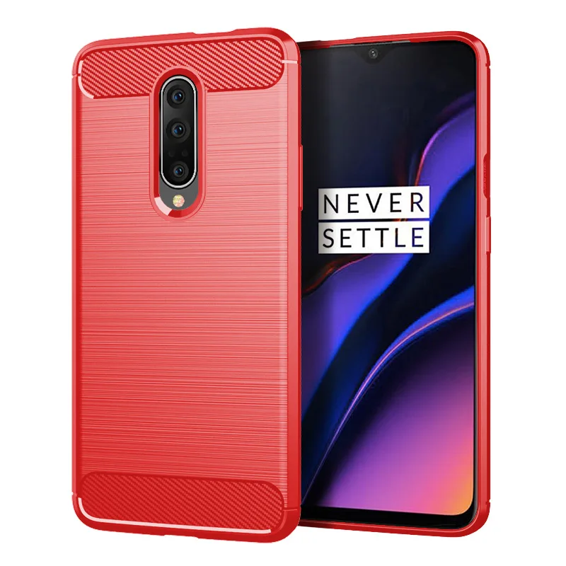 Carbon Fiber Case For Oneplus 7pro 1+7 Pro Shockproof Silicone Cases Full Protection For One Plus 7Pro Phone Back Cover Fundas