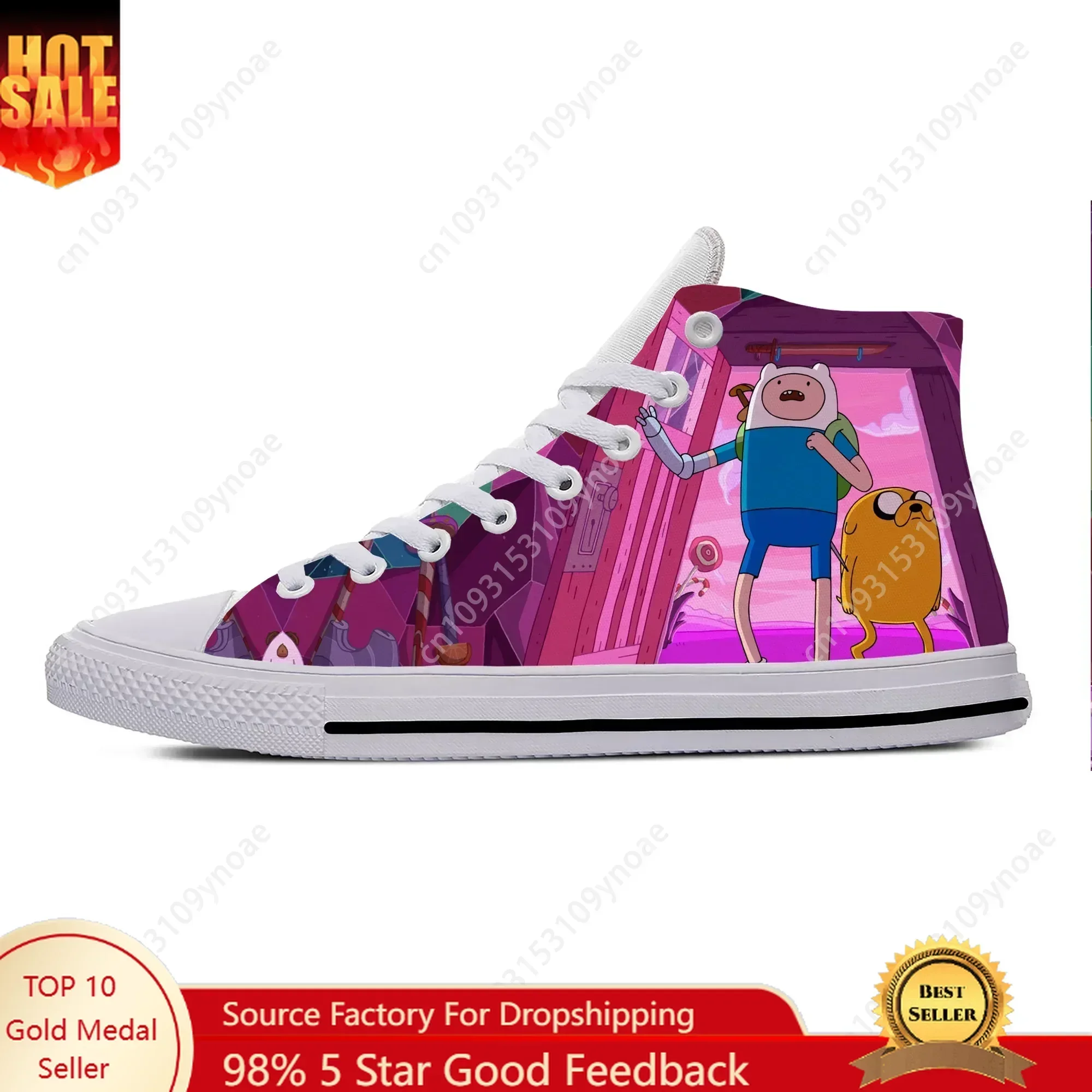

Hot Time Anime Cartoon Manga Adventure Funny Fashion Casual Shoes Breathable Men Women Sneakers High Top Lightweight Board Shoes