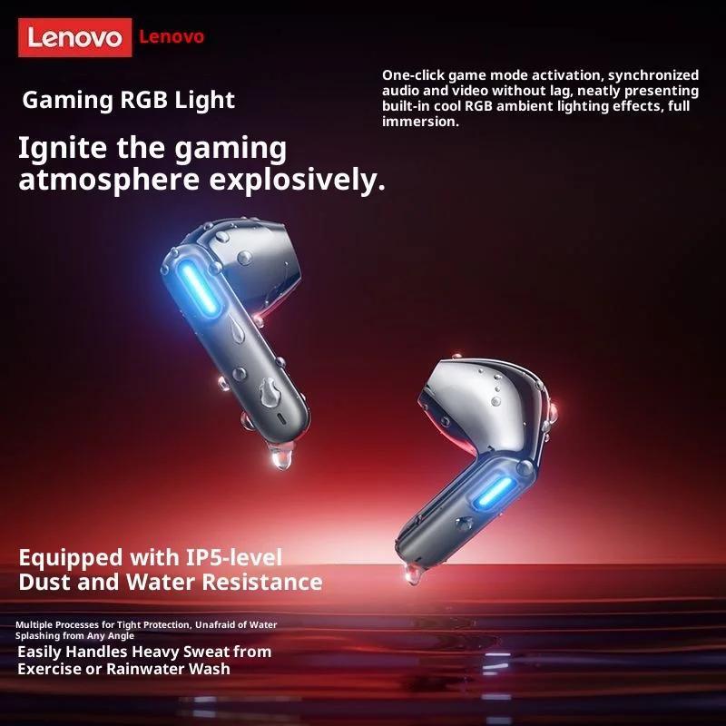 الأصلي لينوفو EA189 TWS سماعة لاسلكية تعمل بالبلوتوث 5.4 سماعات HIFI ستيريو الموسيقى دعوة لعبة سماعات IPX5 مقاوم للماء سماعات أذن رياضية #6