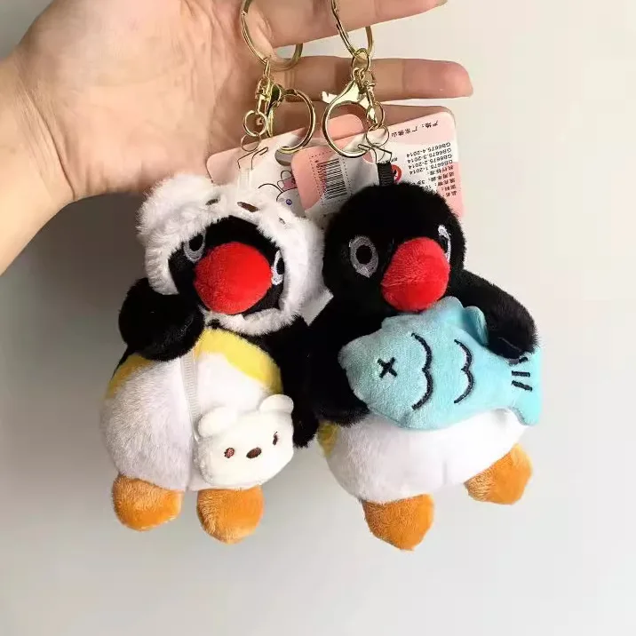 new Cute lovely Creative cross dressing Hug Fish Penguin Plush Doll Keychain Backpack Pendant Store Amusement Park Doll