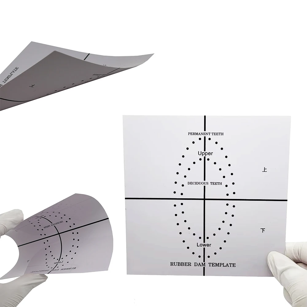 

Dental Rubber Dam Punch Hole Positioning Board Barrier Template for Precise Placement Lab Instrument Tool