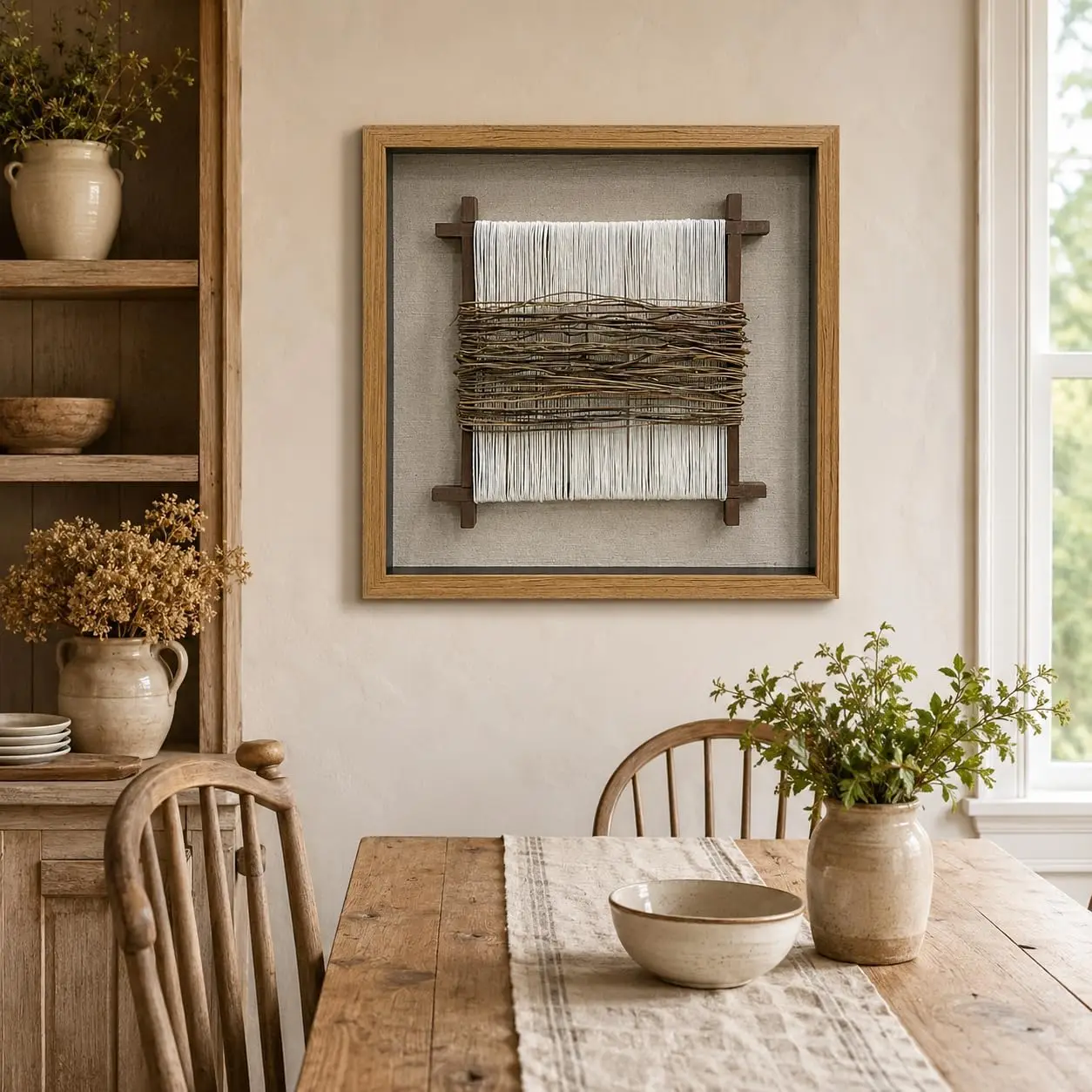 Intricate Layered Braid Hand-Woven Textile Wall Decor | Striking tactile multi-layered woven art piece adding Bohemian elegance