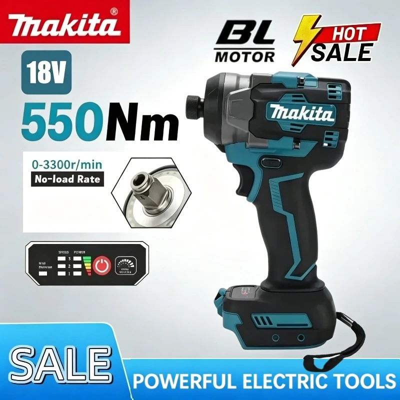 

Ударный гайковерт Makita 3500IPM с высоким крутящим моментом 550 Нм, беспроводной, с высокой концентричностью, безопасный для ремонта электрооборудования, электроинструмент