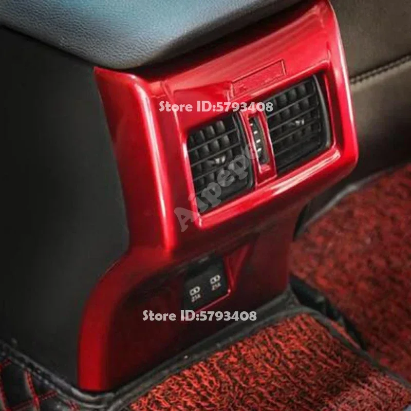 LHD for Toyota Camry 2018-2023 ABS Red Interior Accessories Window Lift Switch Cover Center Control Strip Gear Shift Panle Cover