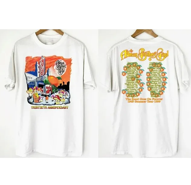 Thirtieth Anniversary T-shirt - 1969 Summer Tour T Shirt - Double Sided