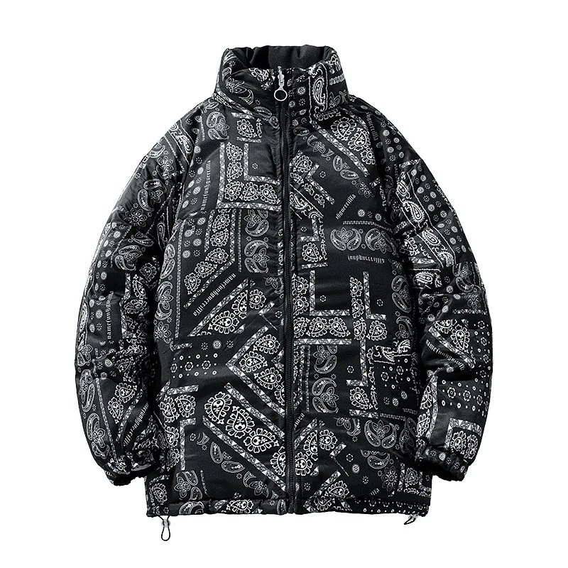 

Новинка осени 2025 года, однотонная хлопковая куртка, толстое пальто с воротником-стойкой, модная свободная двусторонняя куртка с цветными блоками