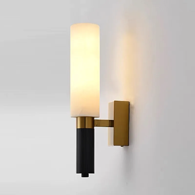 Light luxury marble wall lamp, simple hotel bed and breakfast bedroom bedside lamp