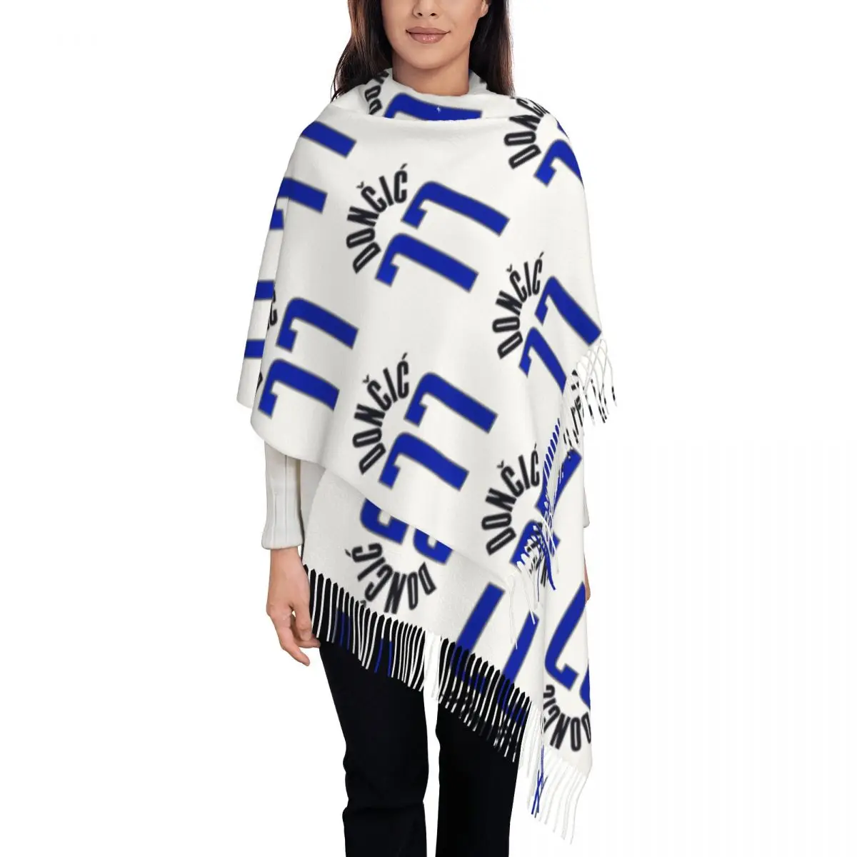 

Luka Doncic Scarf Tassel Scarves for Women Soft Warm Shawls and Wraps Large Fall Winter Shawl Wrap