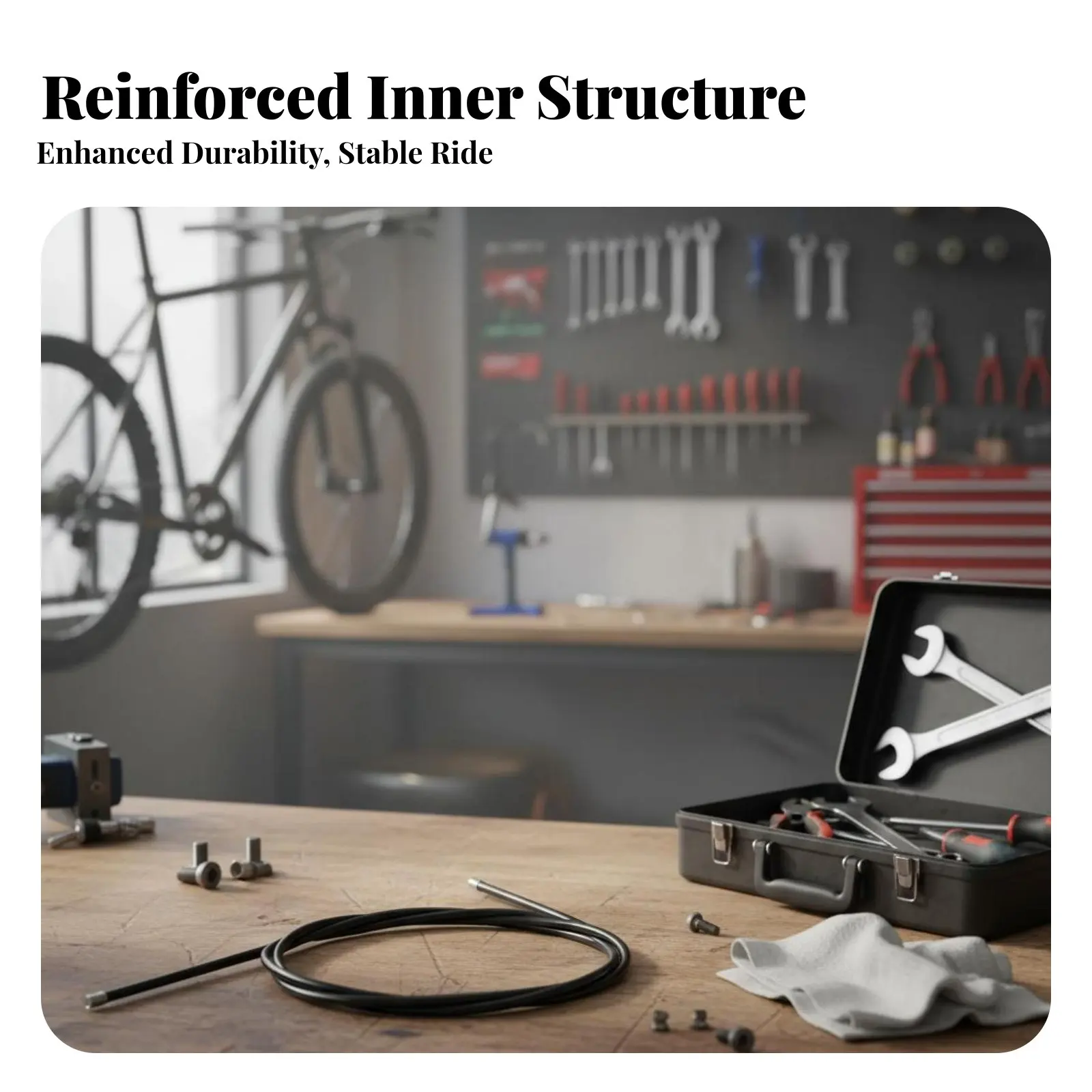 

Износостойкий кожух троса тормоза велосипеда, долговечный, обеспечивающий плавную работу, для горных велосипедистов и велоспорта.