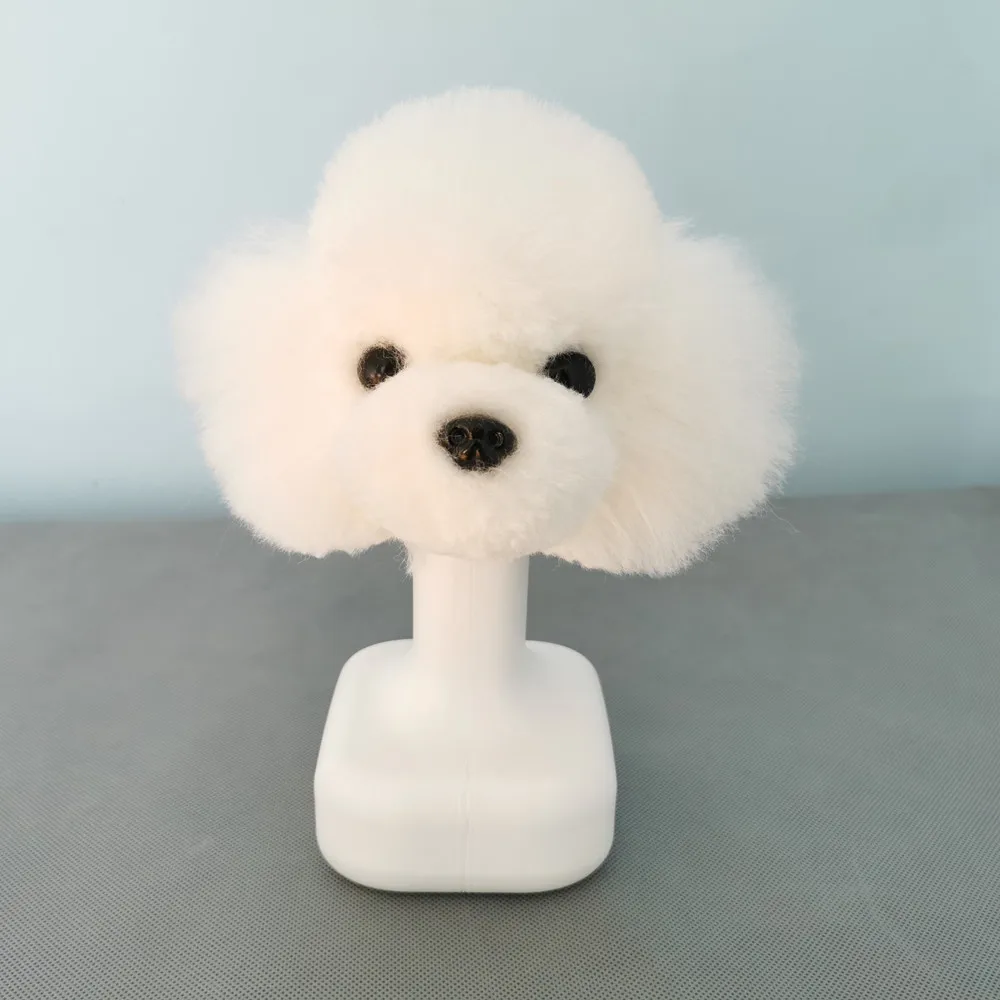 Kyrentemporal-Perruques de tête de nounours pour animaux de compagnie, modèle de cheveux de tête de salon, modèle de chien d'ours en peluche, mannequin de toilettage canin pour la pratique du toilettage