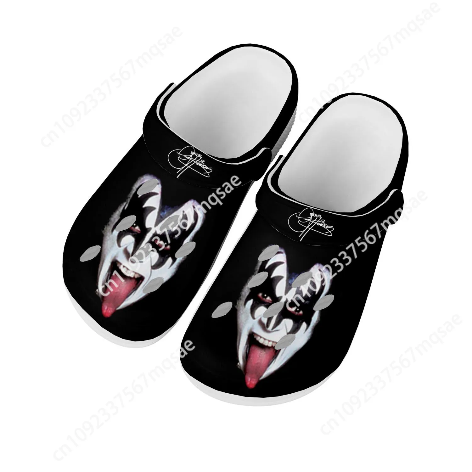 

Gene Simmons Rock Singer Home Clogs Custom Water Shoes Mens Womens Teenager Shoe Garden Clog Breathable Beach Hole Slippers