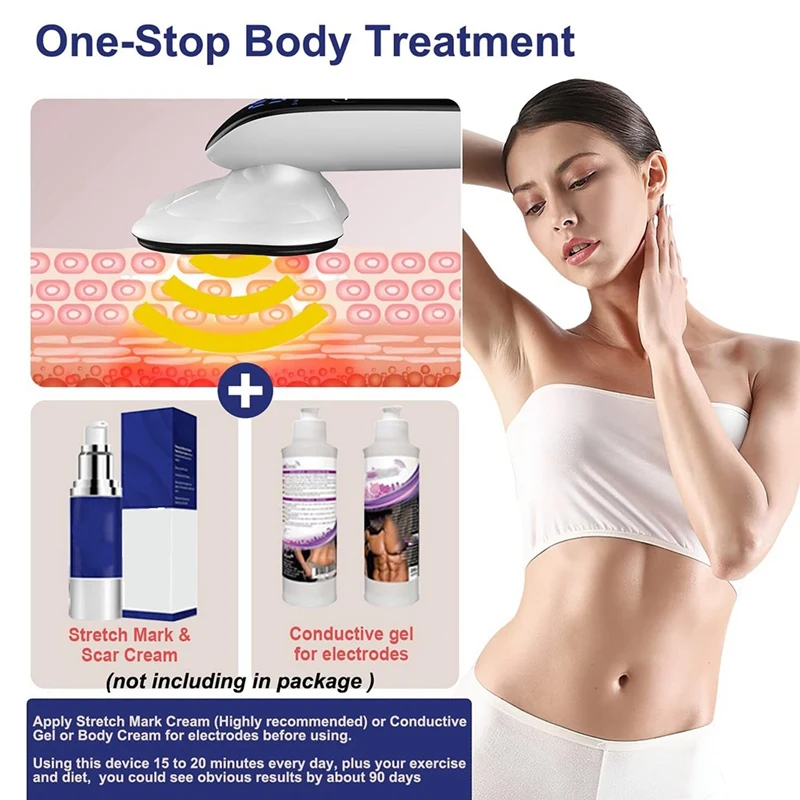 FULL-4 Heads Pro Max versi selulit pijat, pembentuk tubuh tanpa kabel untuk lengan, kaki, punggung.