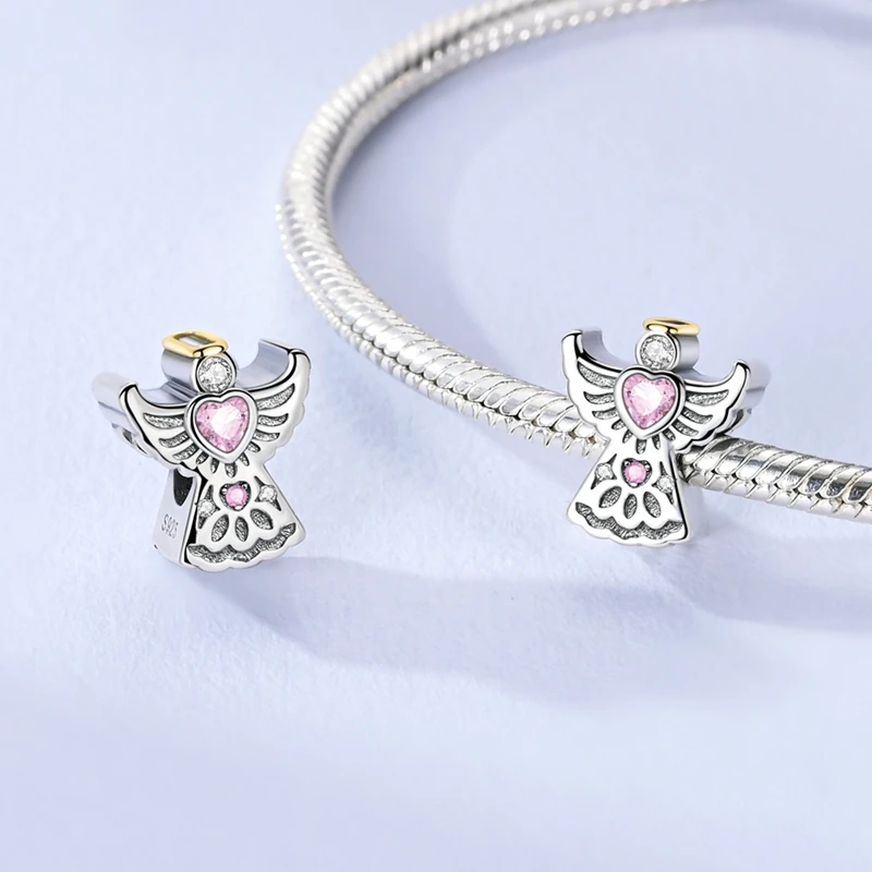 925 Silver Charms Angel Love Jesus Spinning Windmill Beads Fit Original Charm Bracelet Making Fashion Pendants Gift For Woman
