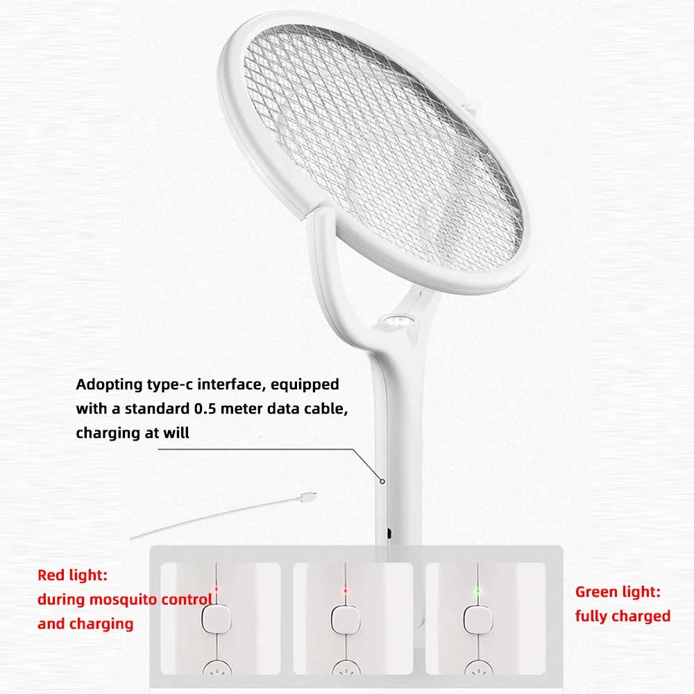 

Mosquito Killer Lamp Electric Shocker USB Rechargeable 90 Degree Rotatable UV Light Bug Zapper Trap Flies Summer Multicunctional