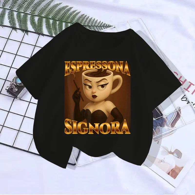 

Итальянская Brainrot Animals Cappuccino Assassino, забавная летняя детская футболка с мемами, футболки с короткими рукавами, детская одежда, повседневный топ