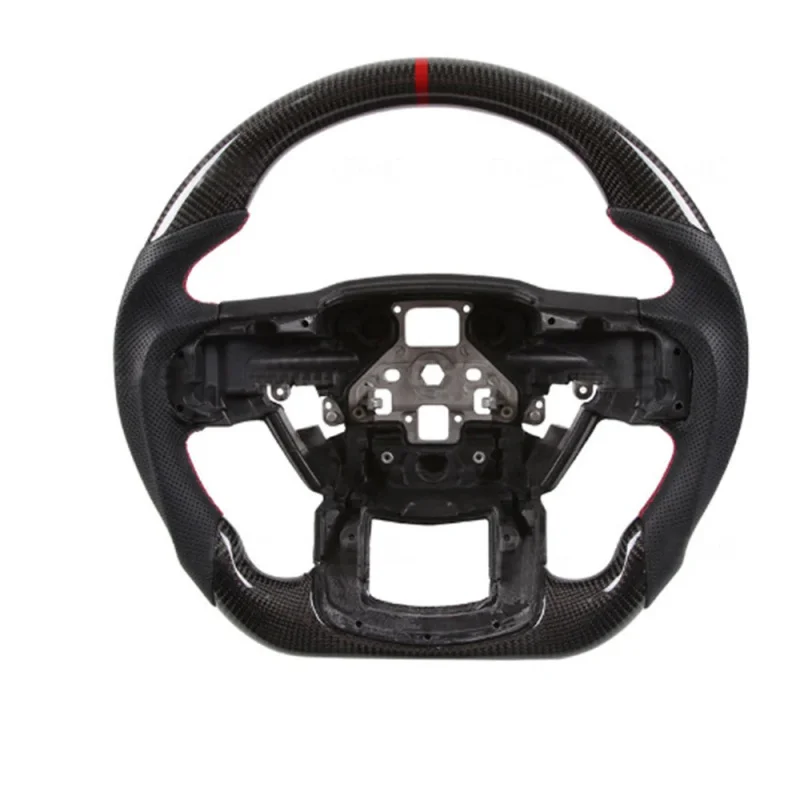 

Best Selling Interiors Accessories Peorated Leather Carbon Fiber Upgrade Sports Steering Wheel High Quality