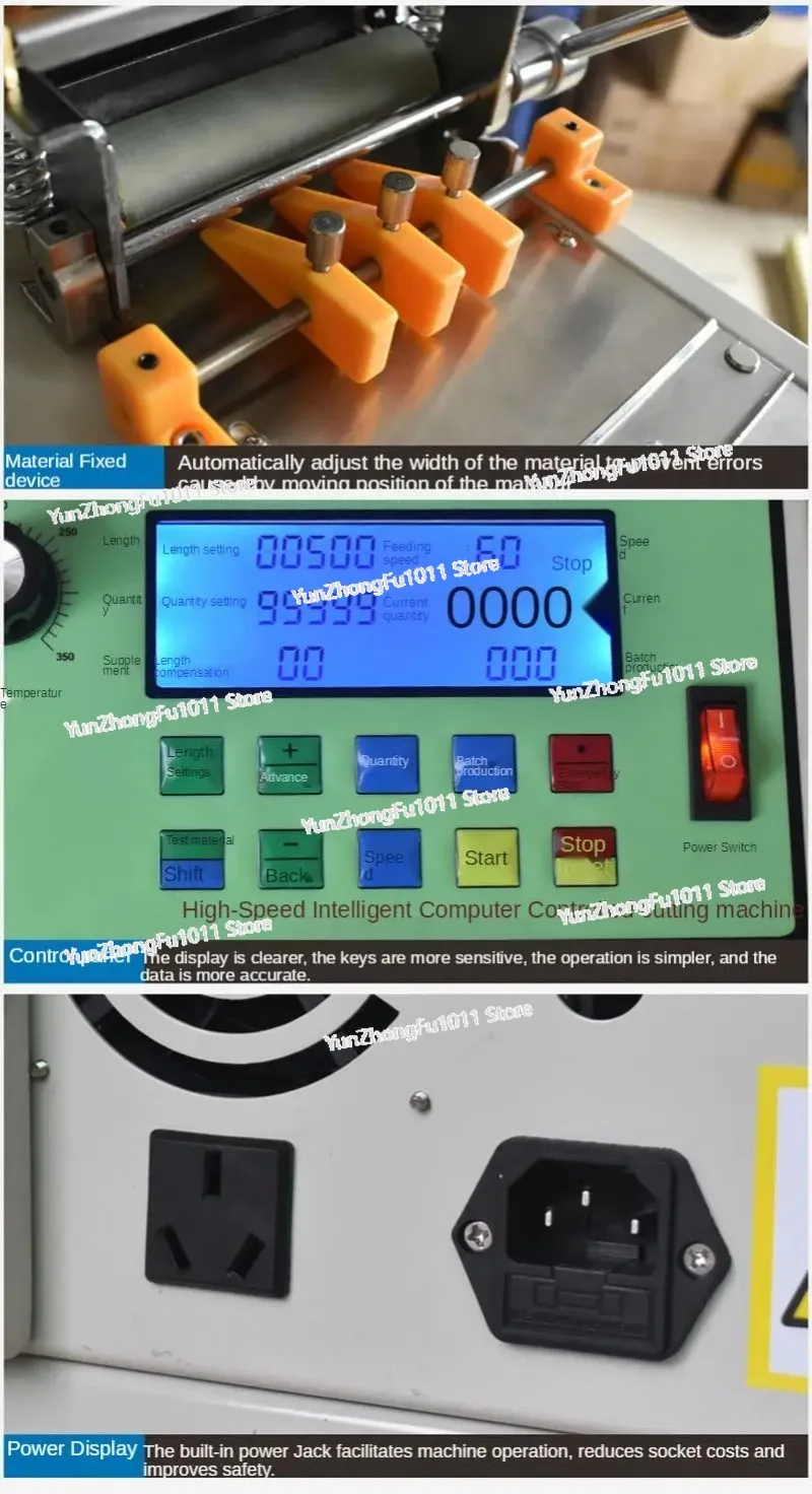 

988 Computer Auto Magic Adhesive Tape Cutting Machine Hot And Cold Cloth Belt Zipper Webbing Elastic Cut Tool