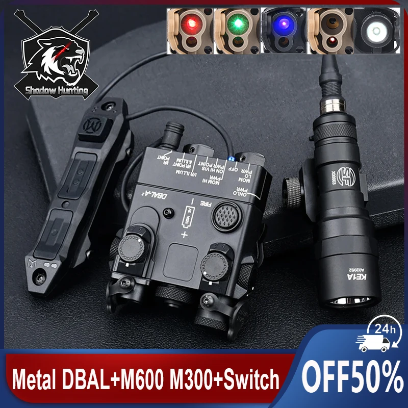 

WADSN Tactical Metal DBAL-A2 IR Indicator Red/Blue/Green Surefir M600 M300 LED Hunting Weapon Light DBAL Strobe Airsoft Laser