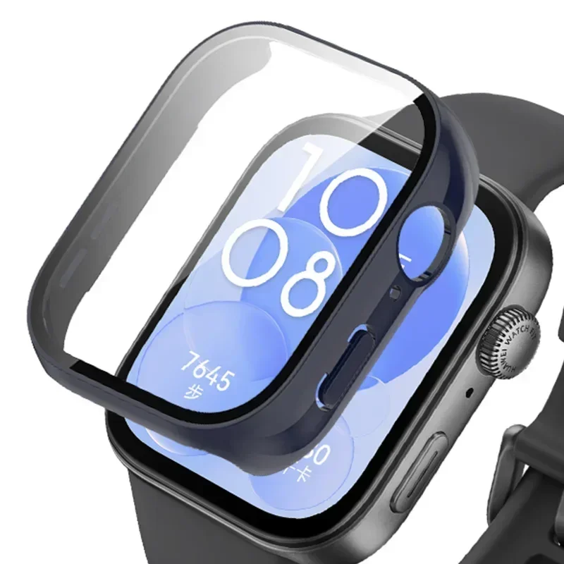 Закаленное стекло + чехол для Huawei Watch Fit 3, бампер, полное покрытие, защитная пленка для экрана часов Correa, корпус для ПК Huawei Fit3, новые аксессуары