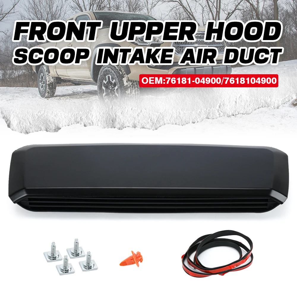 Engine Hood Scoop Kit For 2016-2022 Toyota Tacoma Front Upper Hood Scoop Intake Air Duct 76181-04900