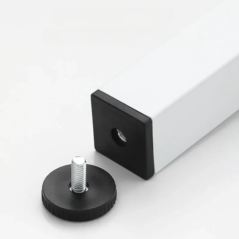 Pies de gabinete de aleación de aluminio, patas de soporte para muebles ajustables en altura, mesa con rodamiento, sillas, cama, sofá, pies de nivel cuadrado