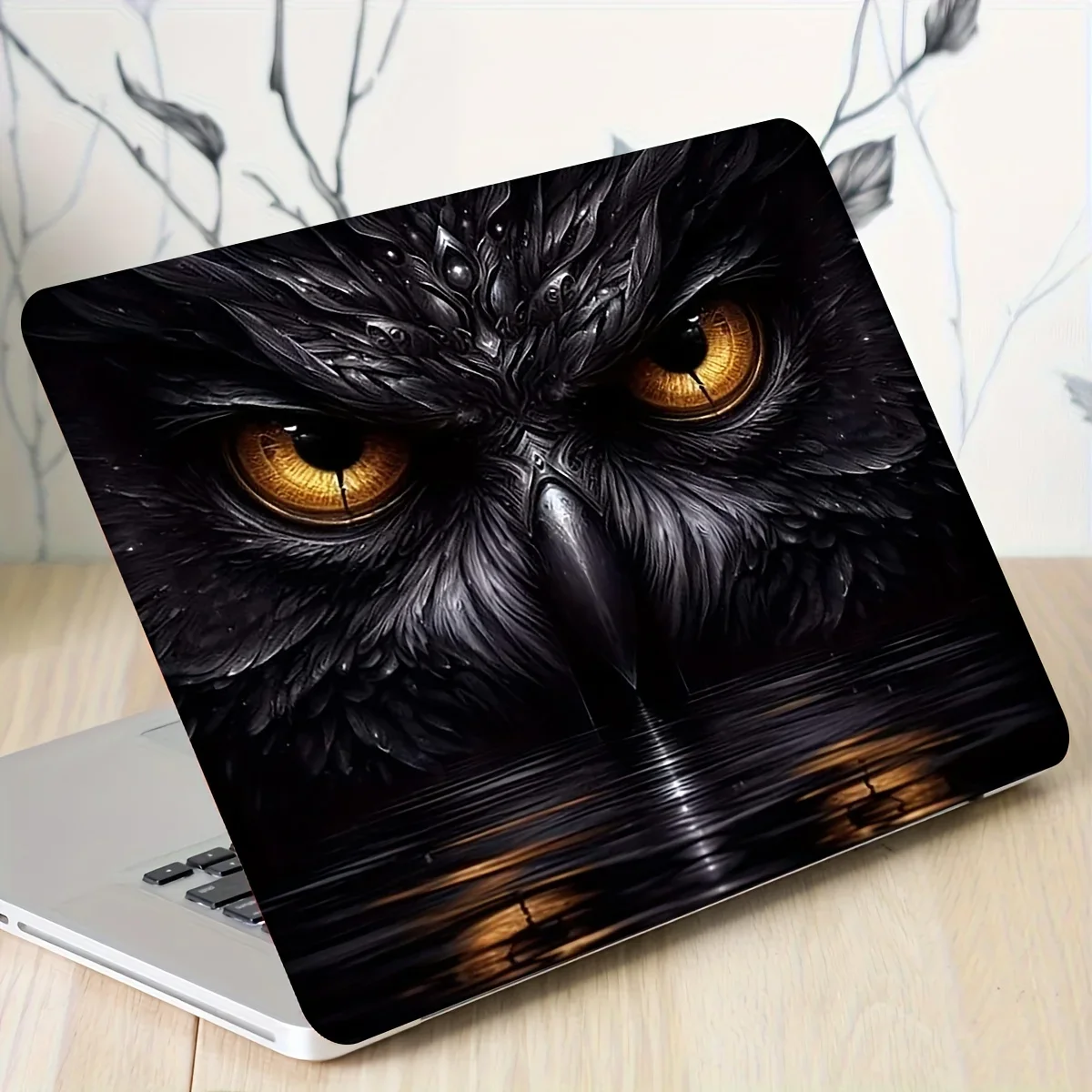 

Защитный чехол для ноутбука с рисунком совы, состоящий из 2 частей, устойчивый к царапинам, водонепроницаемый, подходит для ноутбуков.