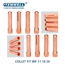 10PCS Collet 10N22 10N23 10N24 10N25 /1.0mm /1.6mm /2.4mm /3.2mm fit TIG Welding Torch SR/WP-17 WP-18 WP-26 Welding To