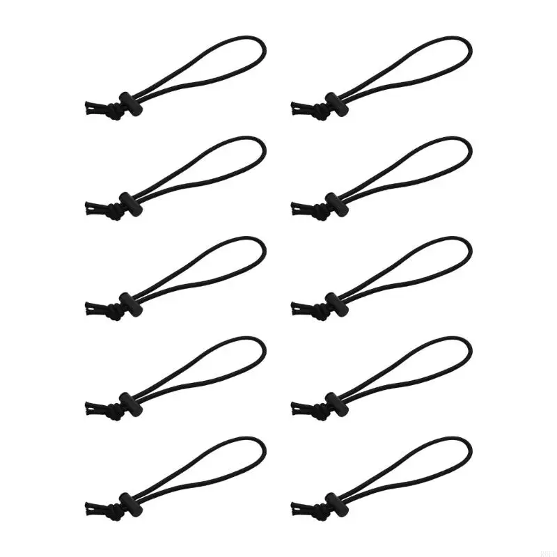 

R6FE 10Pcs Elastic Bungee Strap Hook Fastens Cord Fastener Rope Hook Strap Bungee Cord Elastic Cord Strap Bungee Tie Buckle