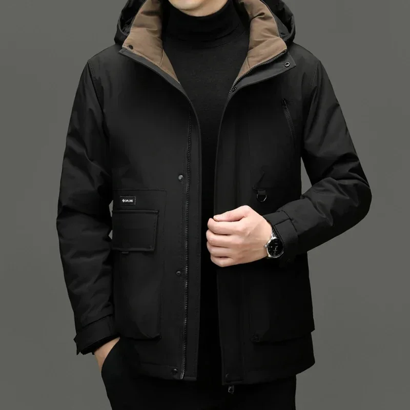 Luxury Designer Clothing Men\'s Down Jacket Parka Winter Thickened Heating 2025 New High-end Coat