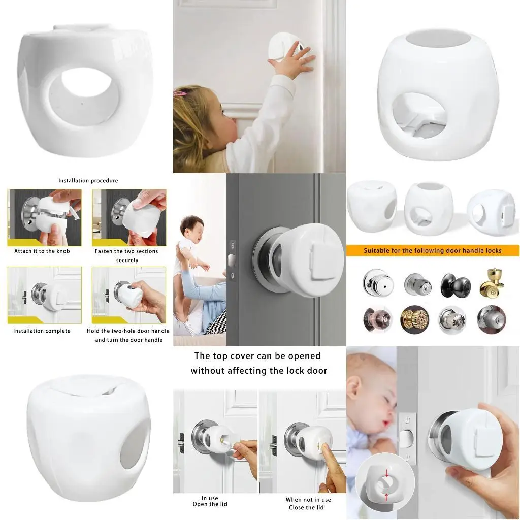 

Детская безопасность, защитный чехол для дверной ручки, защита от детей, дверная ручка, защитный рукав, защищающий детей от L8RB