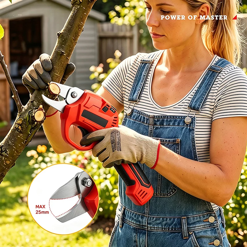 Garden Rechargeable Electric Pruning Shears Electric Scissors for Gardening, Fruit Trees, Bonsai And Flower Household Power Tool
