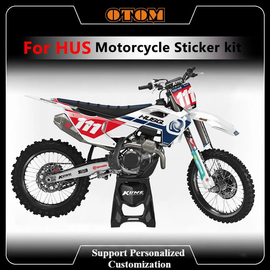 

OTOM мотоцикл индивидуальные графические полные наклейки для Husqvarna Tc Fc Te Fe 2024-2025 голографический хромированный гравийный набор наклеек
