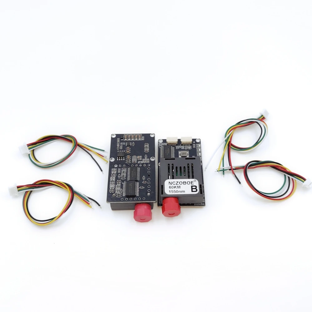 NCZOBOE DC  Fiber Converter SingleMode Optical Transceiver  Optical Terminal Equipment Drone-specific FC  2 CVBS   2 TTL