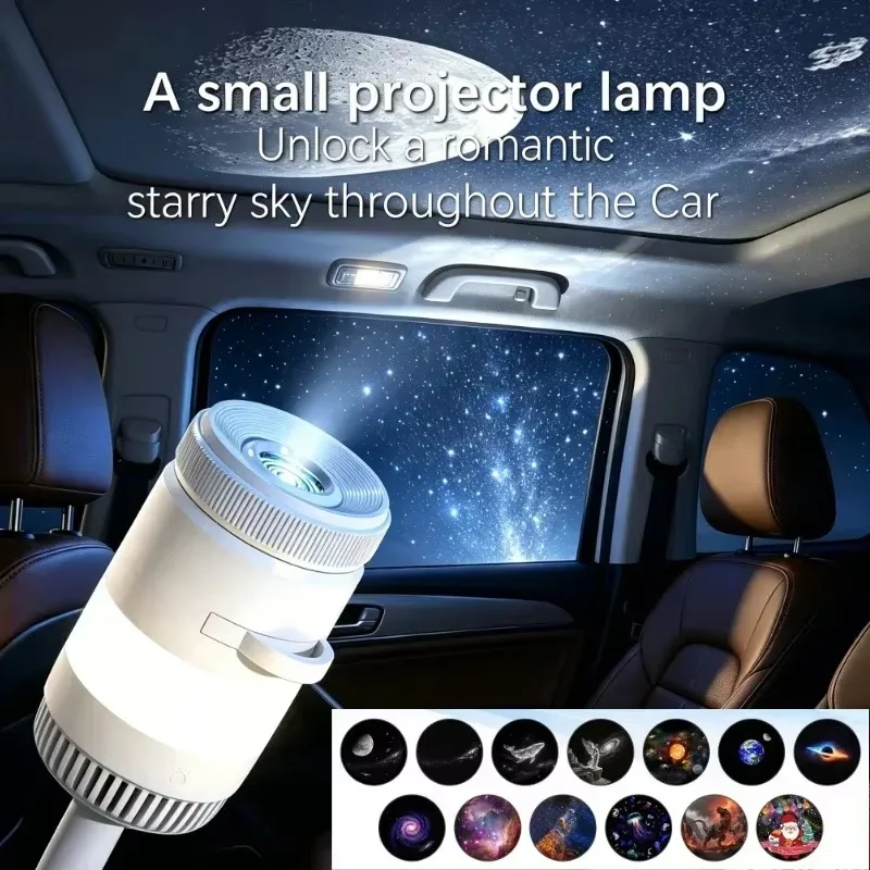 2026 Mini USB Starry Sky Projection Light Galaxy Projector Night Light  Bedroom Bedhead Car Atmosphere 360° Projection Lamp