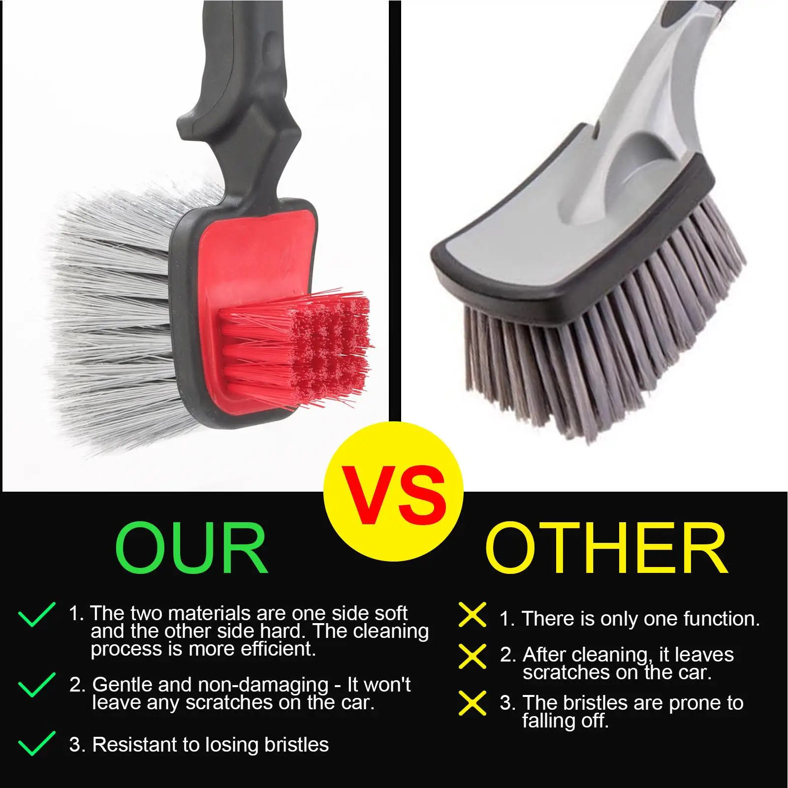 

Щетка для колес автомобиля, эргономичный инструмент, щетка для чистки колес, автомобильное средство для удаления грязи для гаража, заднего двора, дрона, ежедневного привода, минивэна, седан