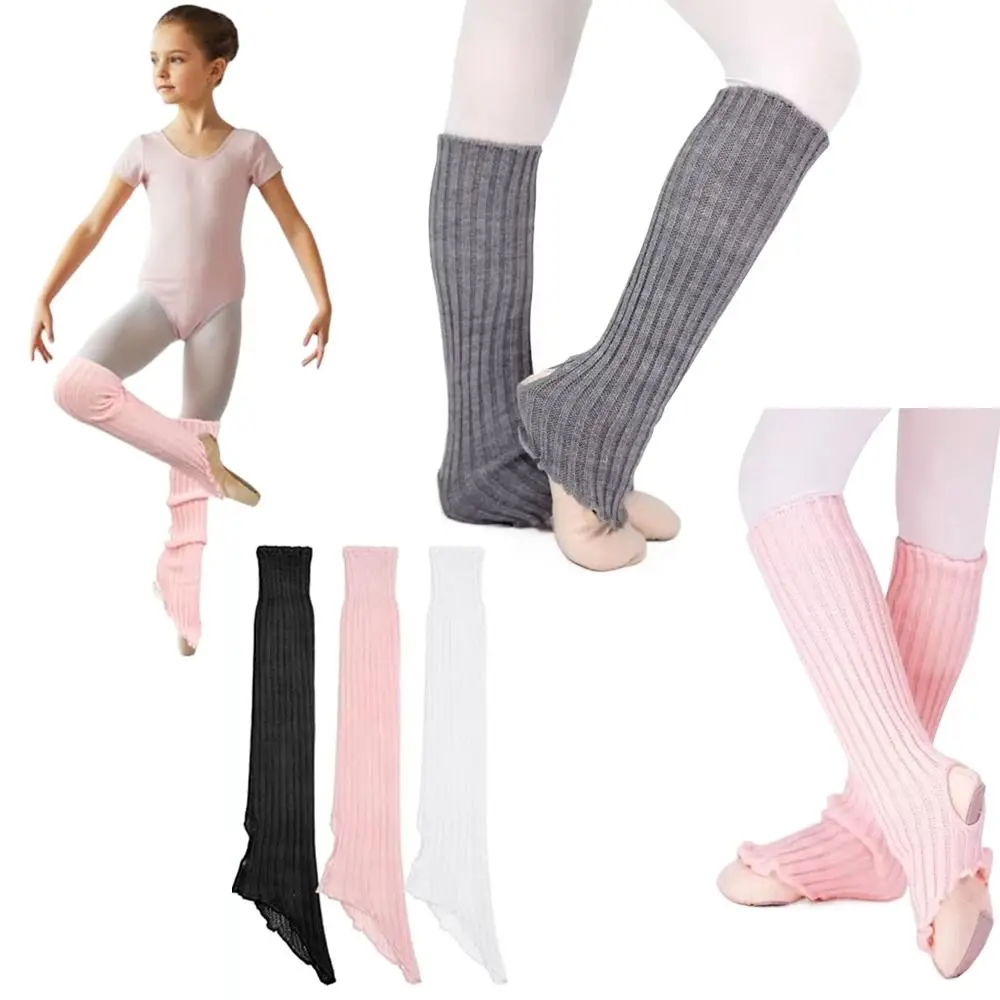 

New Girls Leg Warmers Ballet Leg Warmers Boot Covers Ankle Length Stirrup Ankle Warmers Thickened Knitted Socks Ballet Dance