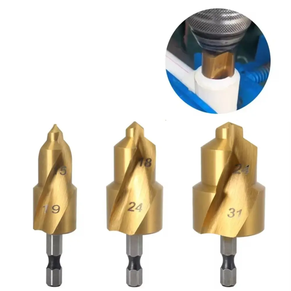 

Hexagon Shank PPR Lifting Drill Bit Water Pipe Connection Tool Titanium Plated Stepped Drill Bit 20/25/32mm Spiral