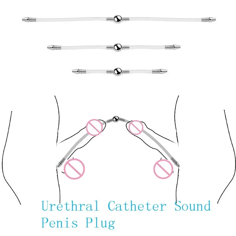 Horse Eye Insert Masturbation Rod Urethral Catheter Sounds Stretcher Dilator Stimulation Massage Penis Plug Sex Toys For Male