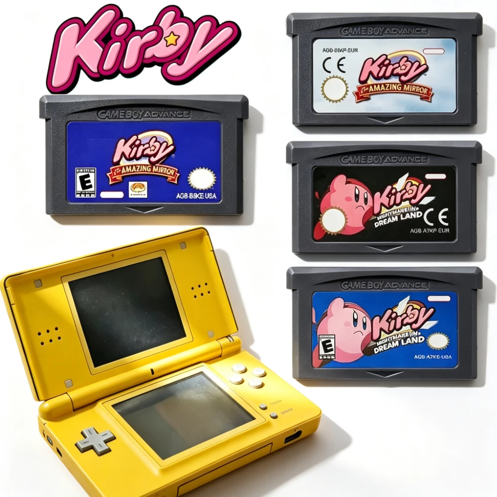4 Styles Kirby 32-Bit Game Card GBA Game Video Game Cartridge Console Card Amazing Mirror Dream Land Classic Game Collection view 6