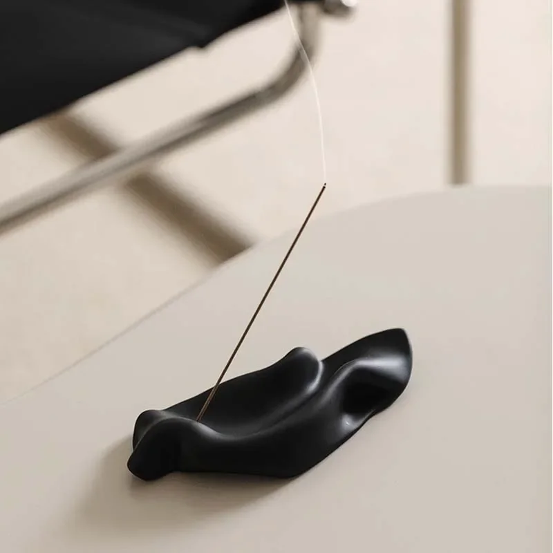 Ceramic Incense Burner Stick Line Incense Glass Bracket Sandalwood Thread Incense Base Home Decoration Aromatherapy Ornaments