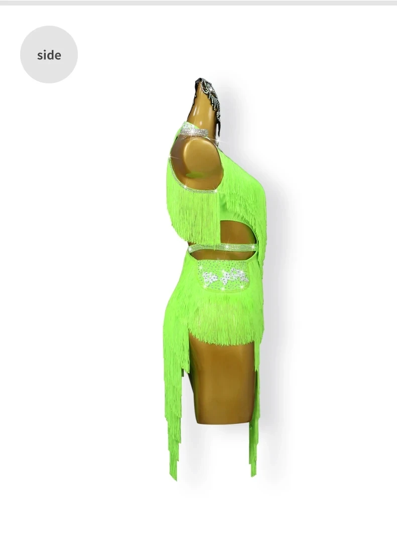 Lateinamerikanisches Tanzkleid für Mädchen, sexy Outfits, Damenbekleidung, Sportkostüm, Ballkleid, Rock, Samba-Anzug, elegante Party- und Bühnen-Tanzkleidung. – Detail 10