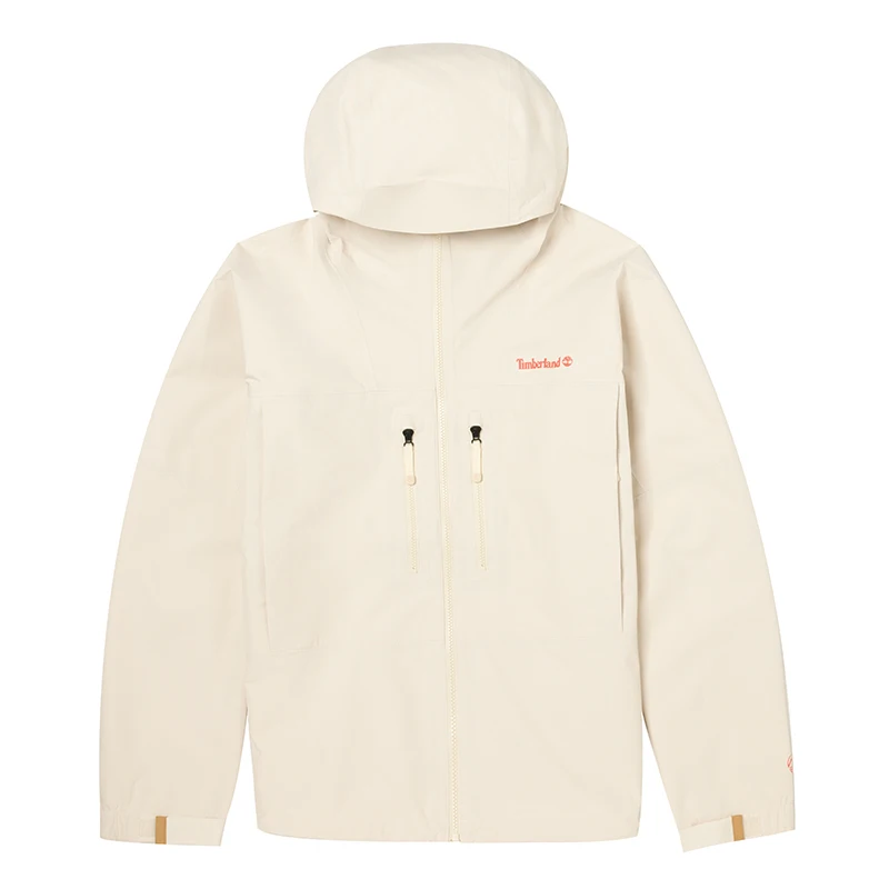 سترة/معطف رجالي من Timberland مصنوع منسوج بغطاء للرأس رفيع للتدريب على الجري A41Sfefl