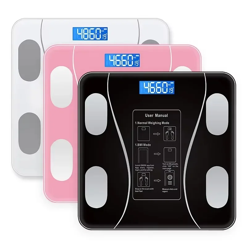 

Electronic balance Digital intelligent human fat glass weighing scale Household LCD weighing scale