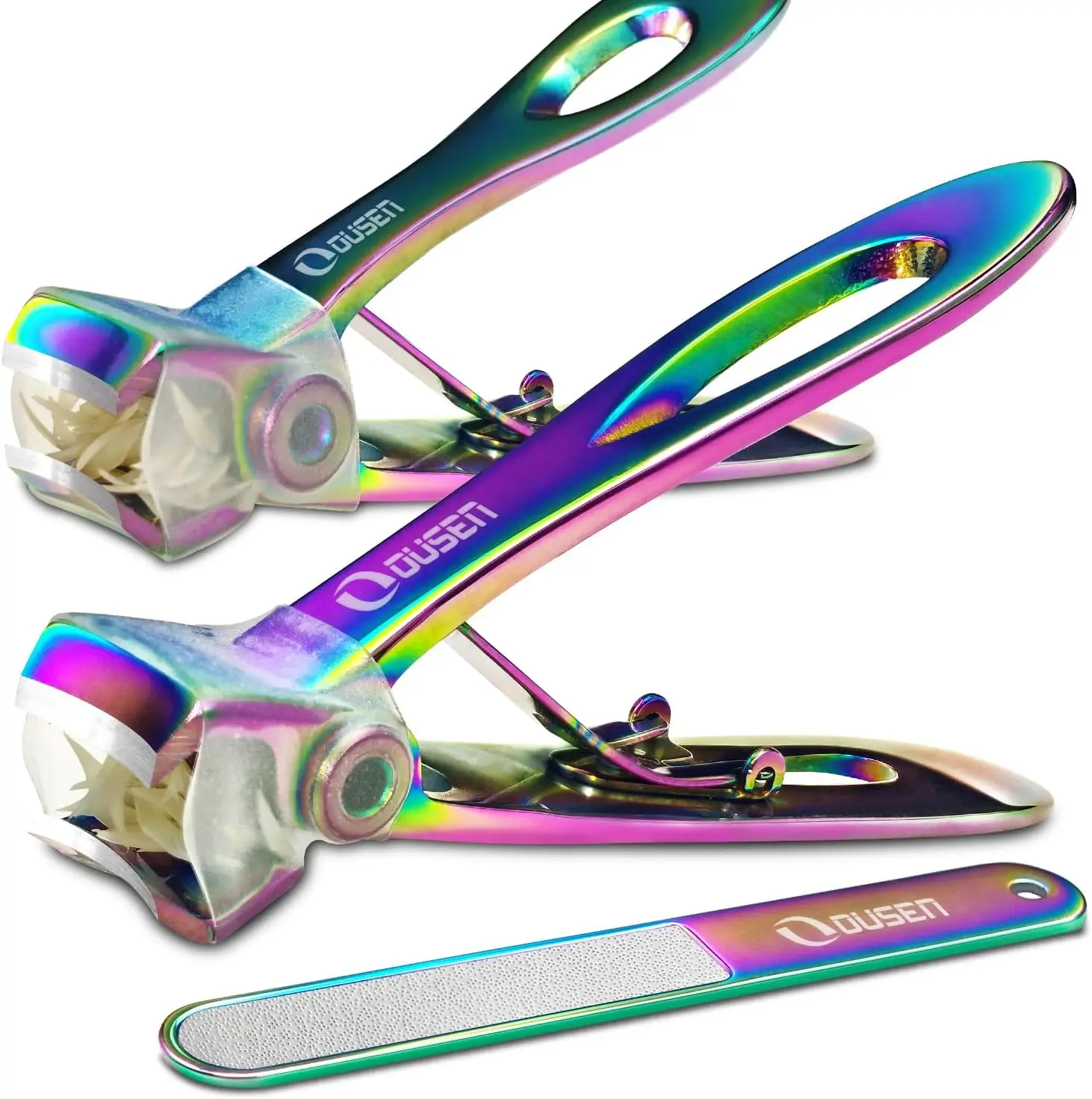 

Anti-Splash Catcher Nail Clippers for Seniors, Wide Jaw Opening Thick Toenail Cutter for Men & Women