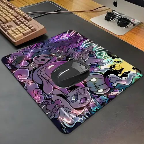 Imagen 2 del producto Alfombrilla de ratón P-Pokemon-Gengar Grande, alfombrilla de ratón pequeña LockEdge para jugadores, alfombrilla de escritorio para ordenador, goma antideslizante
