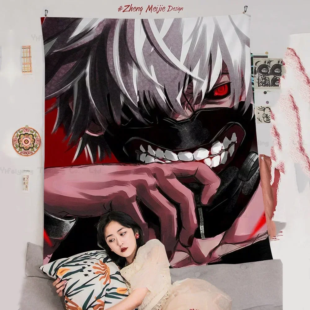 Tokyo Ghoul Tapestry Art Printing Art Science Fiction Room Home Decor Wall Art Decor