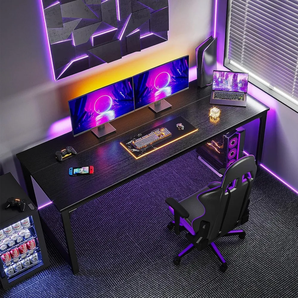 Coleshome-moderna e simples mesa do computador para casa e escritório, escrivaninha para estudante, 71 polegadas